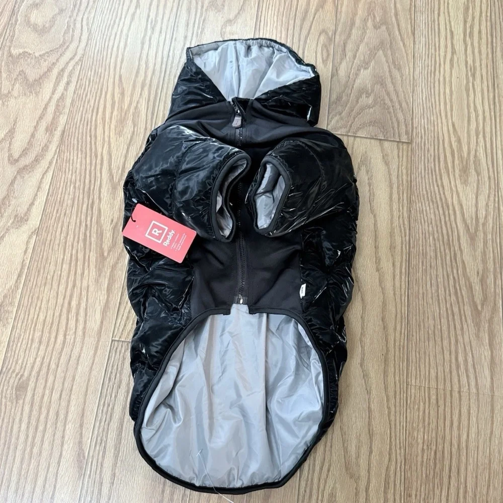 Reddy Black Quilted Pet Puffer Jacket Water-Resistant Dog Coat XL NWT